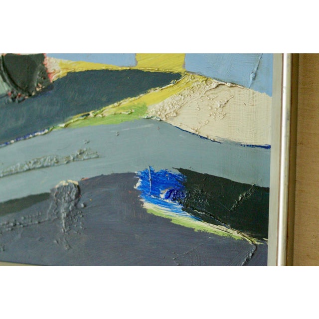 Hans Osswald, Abstract Composition, 1960s, Oil on Panel, Framed For Sale - Image 7 of 11