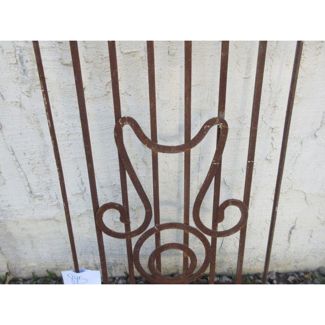 Antique Victorian Iron Gate Window Garden Fence Architectural Salvage #845 For Sale - Image 4 of 7