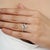Eye Motif Natural Emerald & Diamond Pavé Set Crossover Cocktail Ring Size 8 For Sale - Image 9 of 13