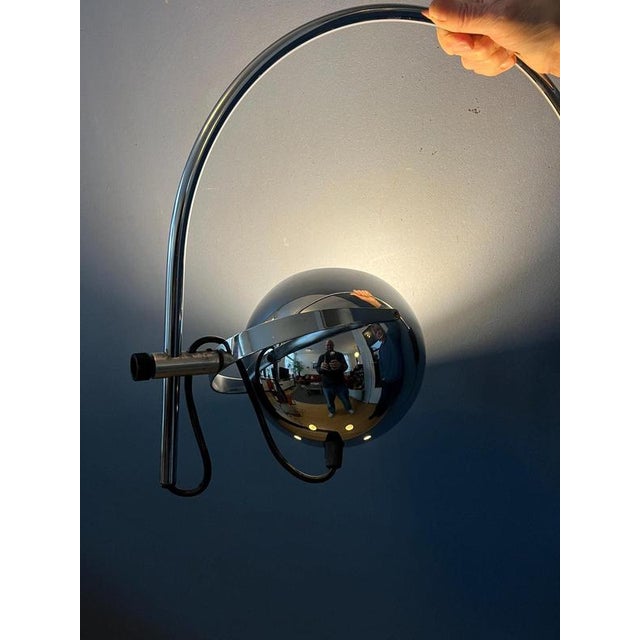 Space Age Arc Wall Lamp in Chrome by Herda For Sale - Image 4 of 13