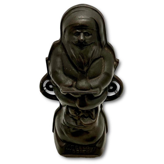 Metal Rare Vintage Authentic Griswold #897 Cast Iron Santa Claus "Hello Kiddies" Cake Mold in Mint Condition - Never Used For Sale - Image 7 of 18