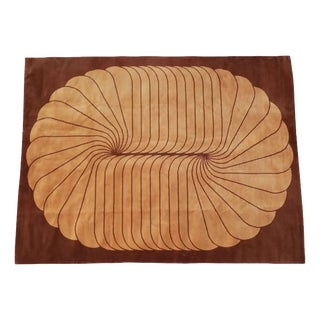 Op-Art Style Rug, Belgium, 1970s For Sale