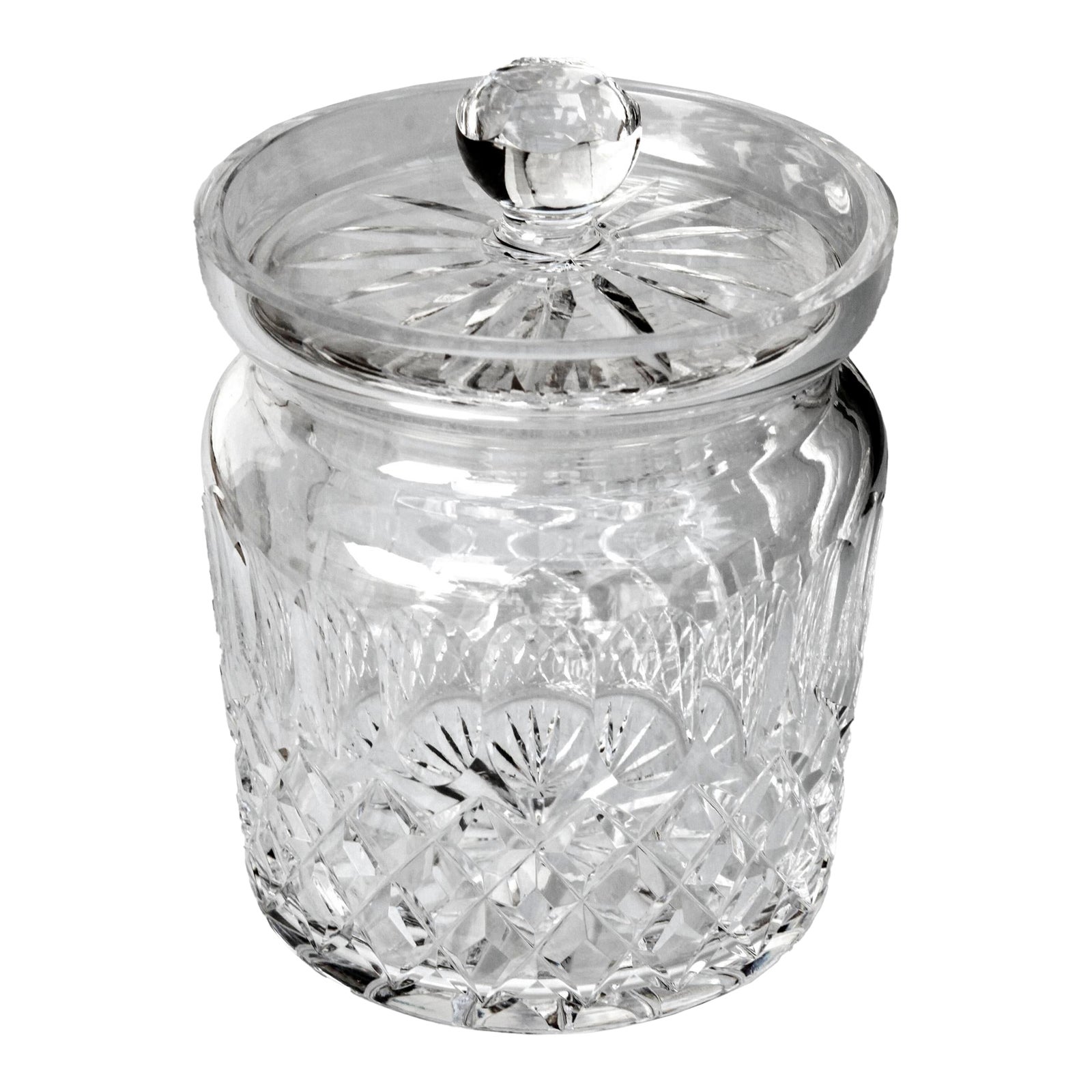 Cut Crystal Jar W/Lid | Chairish