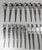 Mid-Century Modernist 38 Piece Stainless Steel Flatware Set in San Moritz for National For Sale - Image 4 of 18