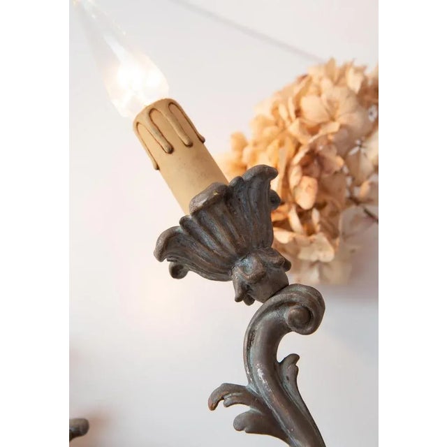 Wood Florentine Italian Wall Light from C.N. Firenze 1950s For Sale - Image 7 of 10