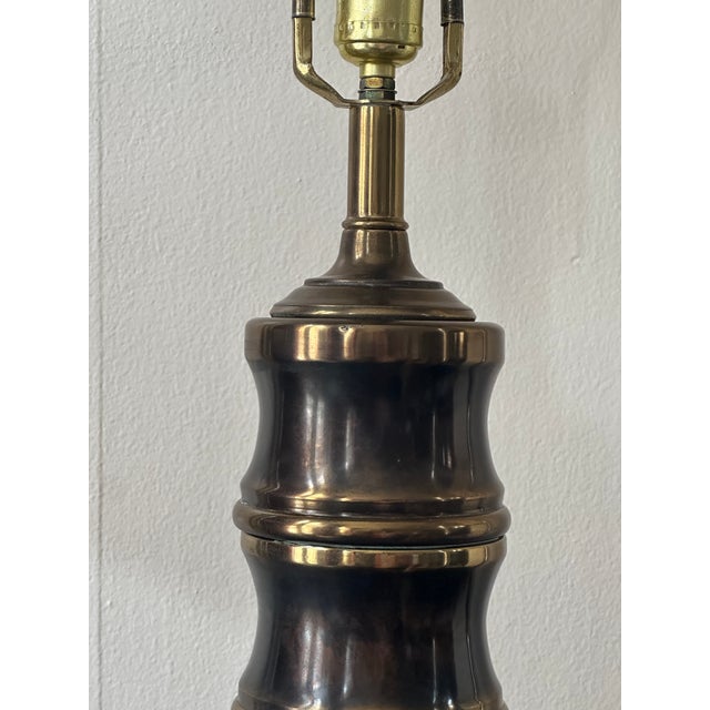 Hollywood Regency Vintage 60’s Stiffel Brass Table Lamp For Sale - Image 3 of 7