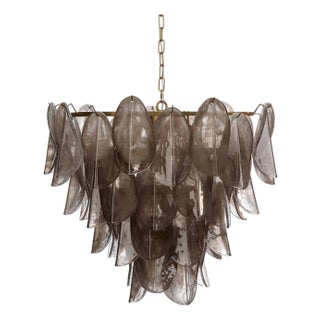 Jamie Young Magnolia 10-Light Quartz Glass Chandelier For Sale