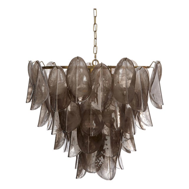 Jamie Young Magnolia 10-Light Quartz Glass Chandelier For Sale