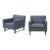 Tufted Midcentury Armchairs in the Style of Dunbar- a Pair For Sale