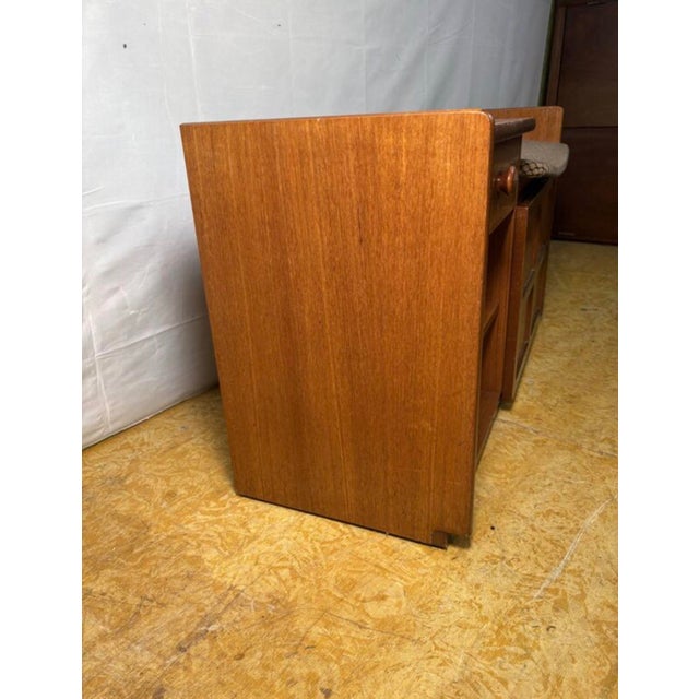 Brown Vintage Teak Telephone Seat from Nathan, 1960s For Sale - Image 8 of 11