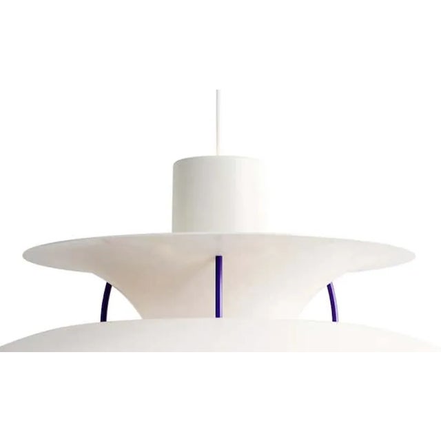 Mid-Century Modern Poul Henningsen PH 5 Pendant for Louis Poulsen in Classic White For Sale - Image 3 of 5
