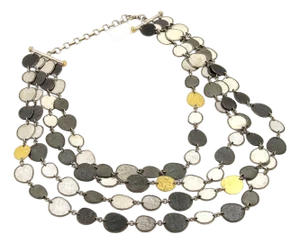 Gurhan Contour Sterling & 24k Gold Multi-Strand Necklace