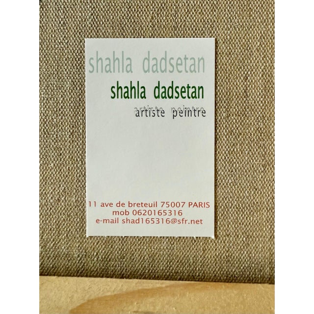 Shahla Dadsetan, Large Abstract Painting French Iranian Shahla Dadsetan Plongee Dans Ma Pensee, 2005 For Sale - Image 9 of 11