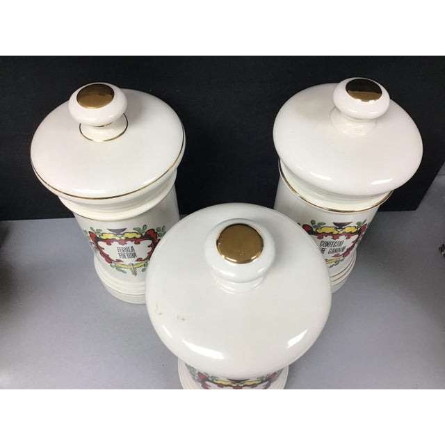 Set of 3 Large Vintage Porcelain Apothecary Jars Chairish