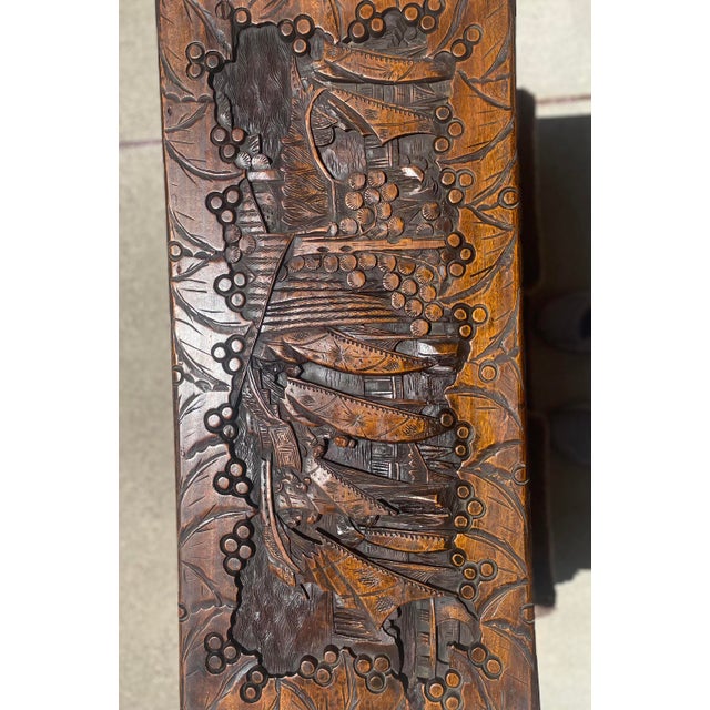 Antique 1930s Chinese Hand-Carved Camphor Chest For Sale In Los Angeles - Image 6 of 7
