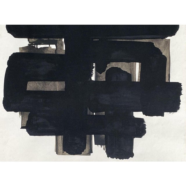 Pierre Soulages, Lithograph N ° 3, 1958, Original Lithograph For Sale - Image 4 of 6
