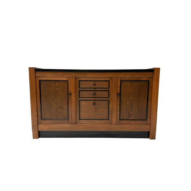 Art Deco Dutch Oak Credenza by J.A. Muntendam, 1920s, in Very Good conditions. Designed 1920 to 1949 This piece has an...