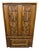 Mid-Century Modern Lane Pueblo Brutalist Oak Armoire For Sale