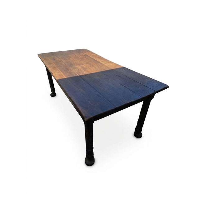 Mid 19th Century French Farmhouse Dining Table With Onion Feet Mid-19th Century For Sale - Image 5 of 9