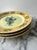 French Country Early 19th Century Quimper France Hand-Painted Butter Yellow, Mustard, Bird and Blue Floral Plates - Set of 3 For Sale - Image 3 of 8