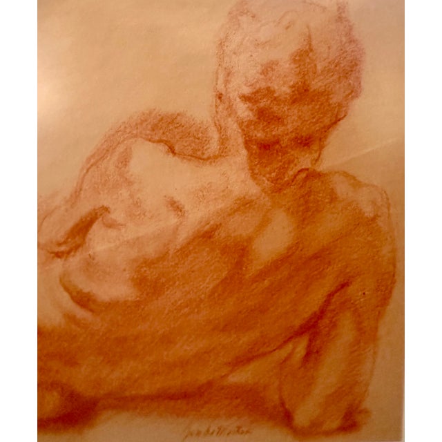 Figurative Late 20th Century Figurative Drawing by Renowned Artist Jon deMartin For Sale - Image 3 of 6