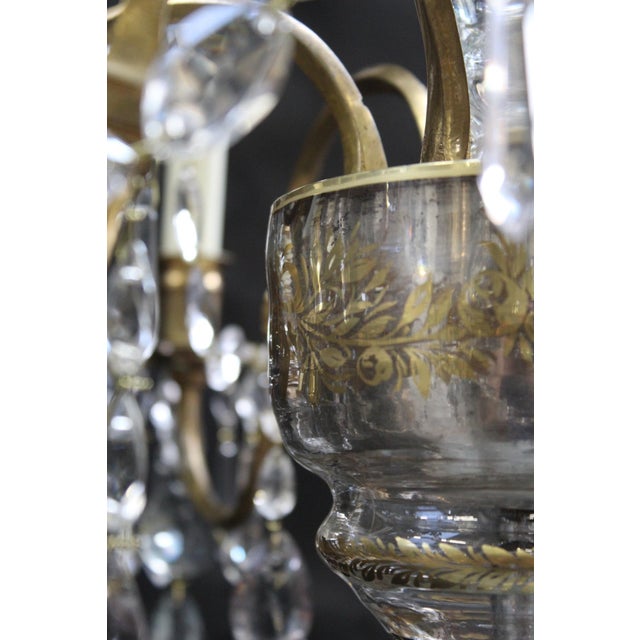Neoclassical Chandelier in Bronze and Crystal For Sale - Image 6 of 18
