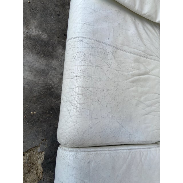 Mid-Century Italian White Leather Alanda Sofa by Paolo Piva for B&B Italia / C&B Italia, 1970s For Sale - Image 9 of 15