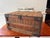 Coffee Antique First National Stores Wooden Shipping Crate With Lid – Wire Reinforced Grocery Transport Basket – Coffee Table Storage Chest For Sale - Image 8 of 18