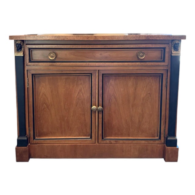 Mid 20th Century Biedermeier Style Bedside or Side Table With Neoclassical Accents For Sale