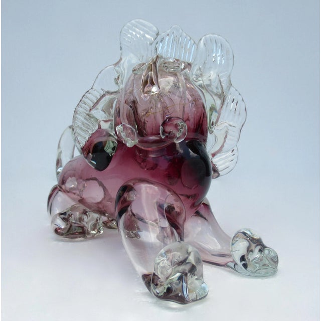 Barovier e Toso Vintage C.1950's-60's Ercole Barovier' Barovier' E Toso Italian Hand-Blown Murano Lion For Sale - Image 4 of 13