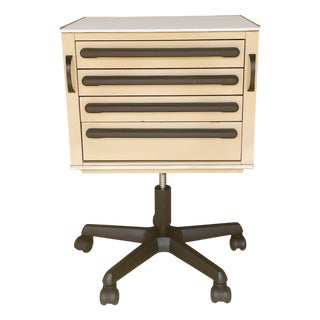 Vintage Industrial Swivel Medical Cabinet by Cazzaro For Sale