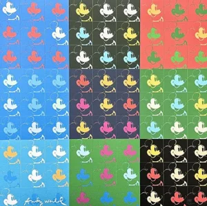 1986 Carnegie Museum of Art After Andy Warhol "Mickey Mouse Collage" Lithograph