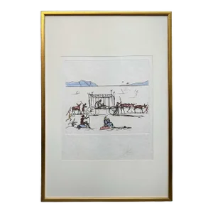 1980s Framed Etching Aquatint "Judgement" by Salvador Dalí