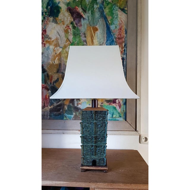 Chinese Taotie Bronze Urn Table Lamp, 1920s For Sale - Image 13 of 13