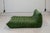 Animal Skin Togo Chaise Lounge in Greenleather attributed to Michel Ducaroy for Ligne Roset, 1974 For Sale - Image 7 of 18