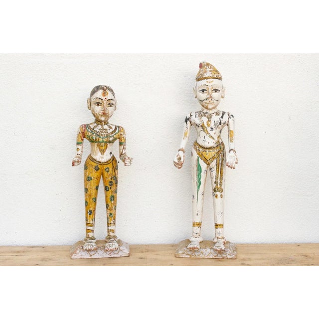 Indian Divine Pair of Antique Indian Gangaur Figure For Sale - Image 3 of 12