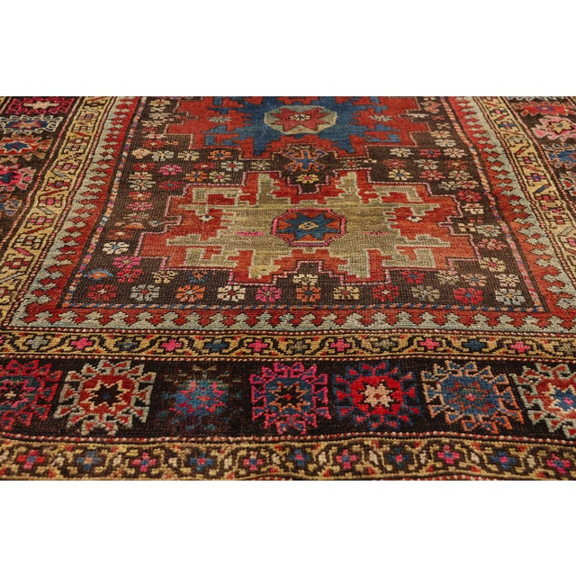 Late 19th Century Late 19th Century Caucasian Kurd Rug, 04'02 X 06'10 For Sale - Image 5 of 10