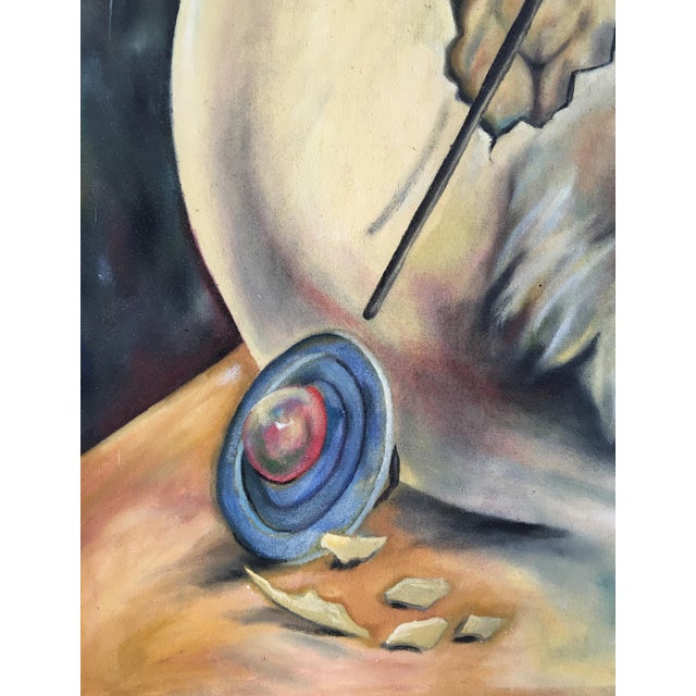 Bebu Dura, Surreal Figurative Portrait (Untitled), Oil on Canvas For Sale - Image 4 of 6