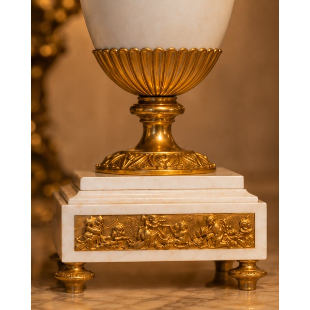 1855 Japy Freres Louis XVI Marble Clock Set - 3 Pc For Sale - Image 15 of 18