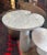 Pair of 2 Original Angelo Mangiarotti Italian "Eros" Carrara Marble Side Tables For Sale In Los Angeles - Image 6 of 9
