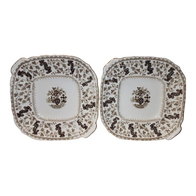 Pair Samuel Alcock Jersey Pattern Plates Circa 1830 For Sale