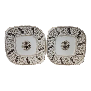 Pair Samuel Alcock Jersey Pattern Plates Circa 1830