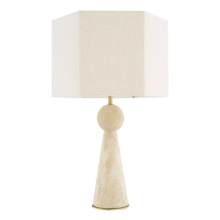 Konav Table Lamp in Travertine from PC Collection For Sale