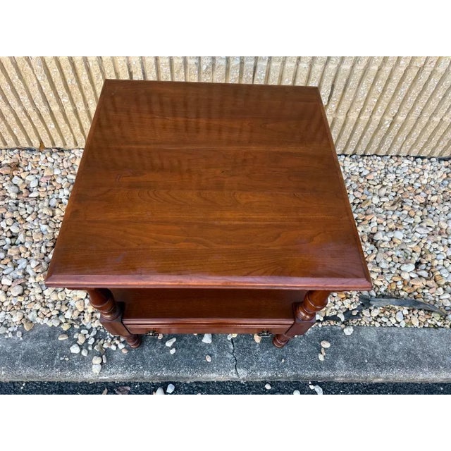 Vintage Pensylvania House Traditional 2 Tier Side Table For Sale - Image 14 of 16