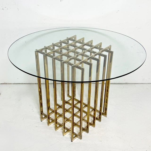 C. 1970s Pierre Cardin Cage-Form Brass Dining Table Base For Sale - Image 10 of 10