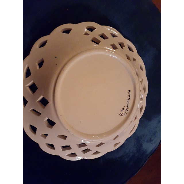 This is a GORGEOUS Handpainted 11" Reticular Bowl Made in Italy. Procured at auction BOX 36