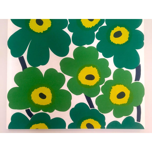 Marimekko Rare Vintage 1965 Mid Century Modern Maija Isola Iconic Unikko Poppy Large Stretched Fabric Wall Hanging Textile Art Chairish