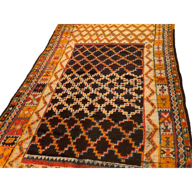 Early 20th Century Vintage Moroccan Rug 4'4'' X 11'8'' For Sale - Image 5 of 10