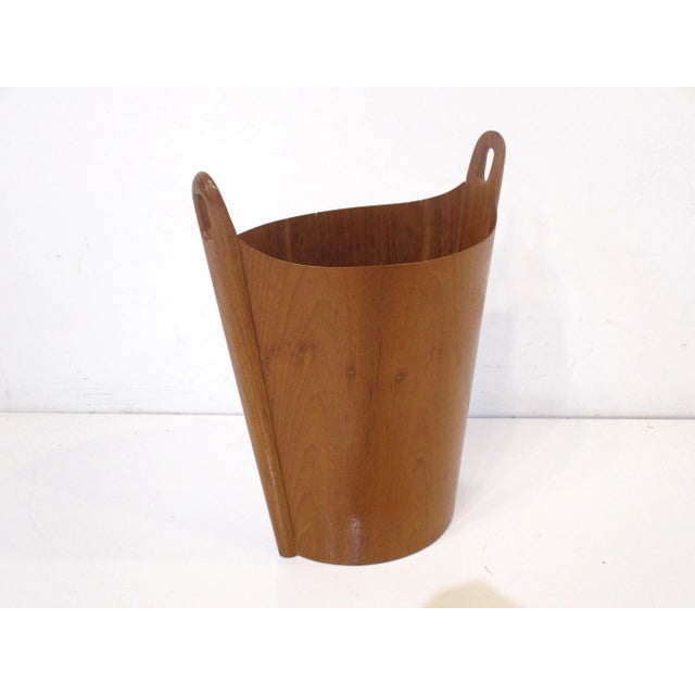 Teak Waste Basket by Einar Barnes for p.s. Heggen Norway For Sale - Image 11 of 11