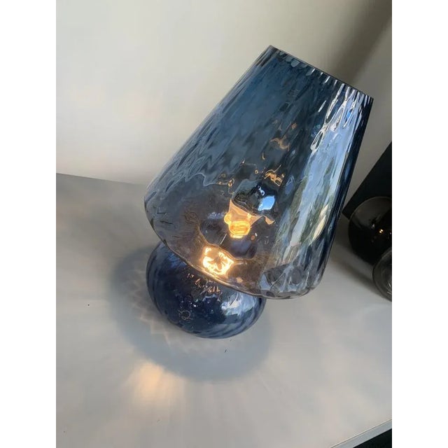 Contemporary Blue Murano Style Glass with Ballotton Lamp from Simoeng For Sale - Image 3 of 9